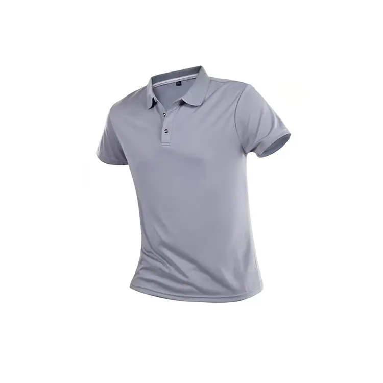 Men Blue Sports Polo T-Shirt with Lapel Collar - Image 13