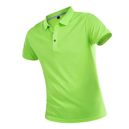 Men Blue Sports Polo T-Shirt with Lapel Collar - Image 11