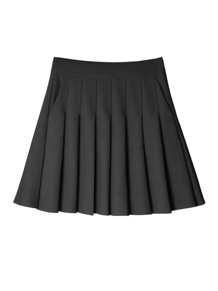 White Xiangmei Pleated Skirt Summer Elastic Waist - Image 24
