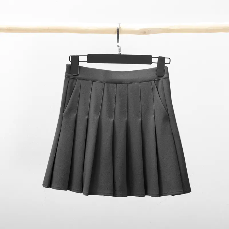 White Xiangmei Pleated Skirt Summer Elastic Waist - Image 12