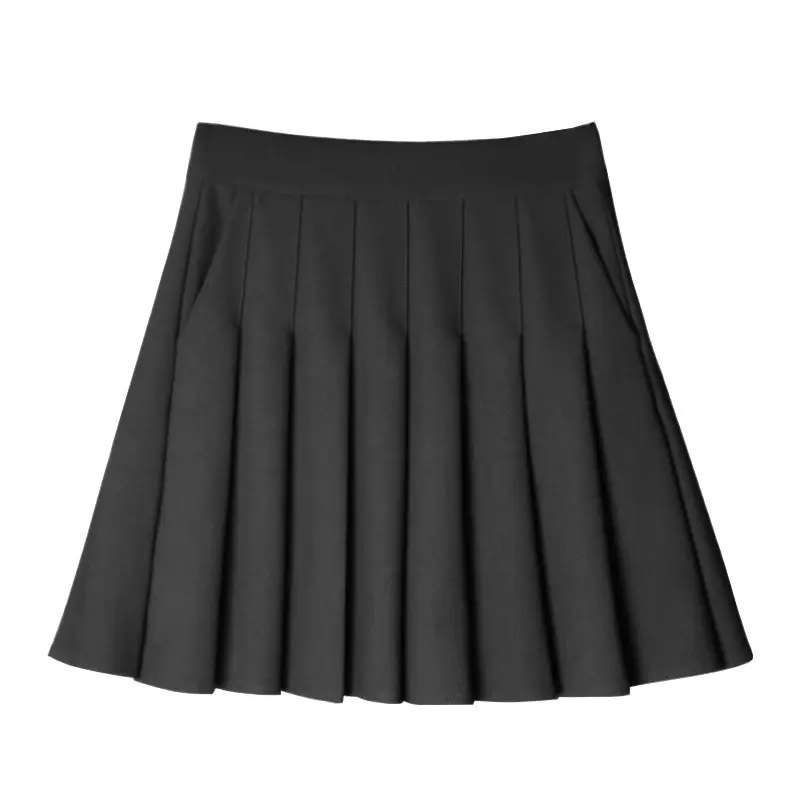 White Xiangmei Pleated Skirt Summer Elastic Waist - Image 13