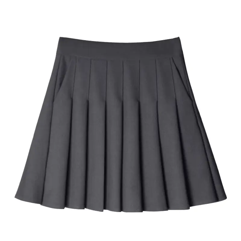 White Xiangmei Pleated Skirt Summer Elastic Waist - Image 15