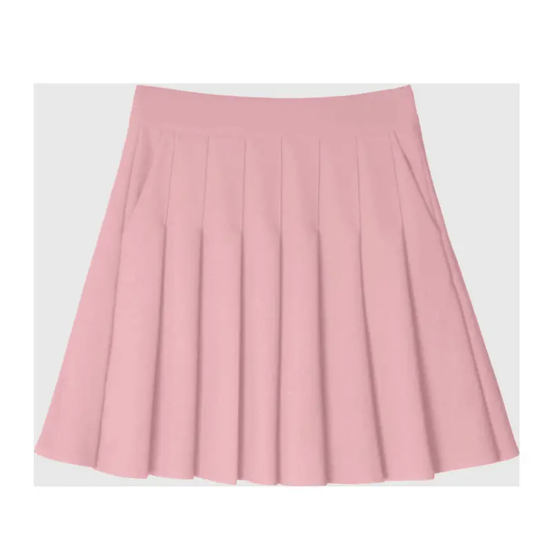 White Xiangmei Pleated Skirt Summer Elastic Waist - Image 17