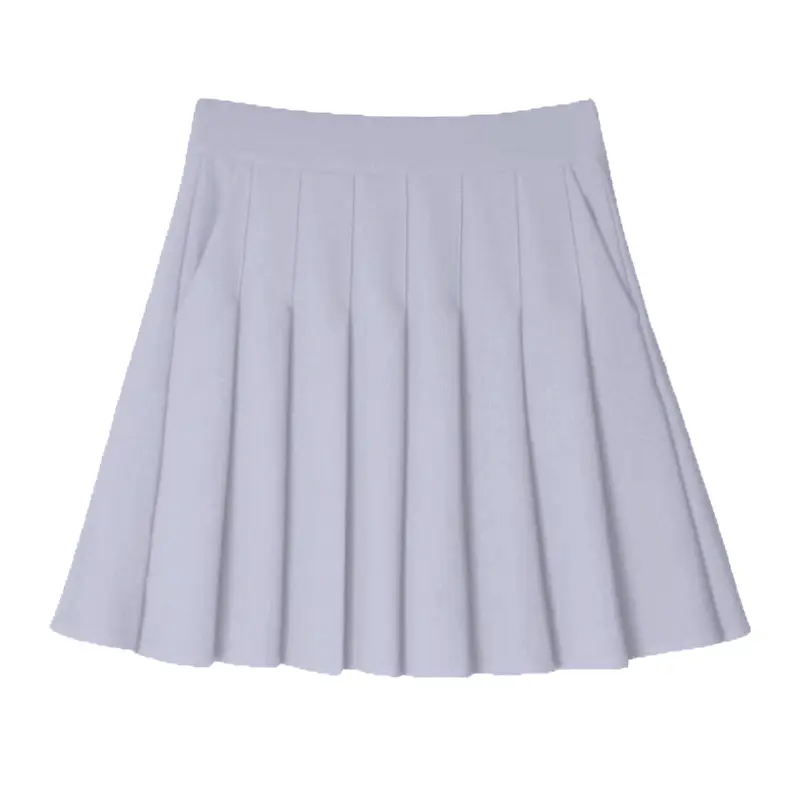 White Xiangmei Pleated Skirt Summer Elastic Waist - Image 18