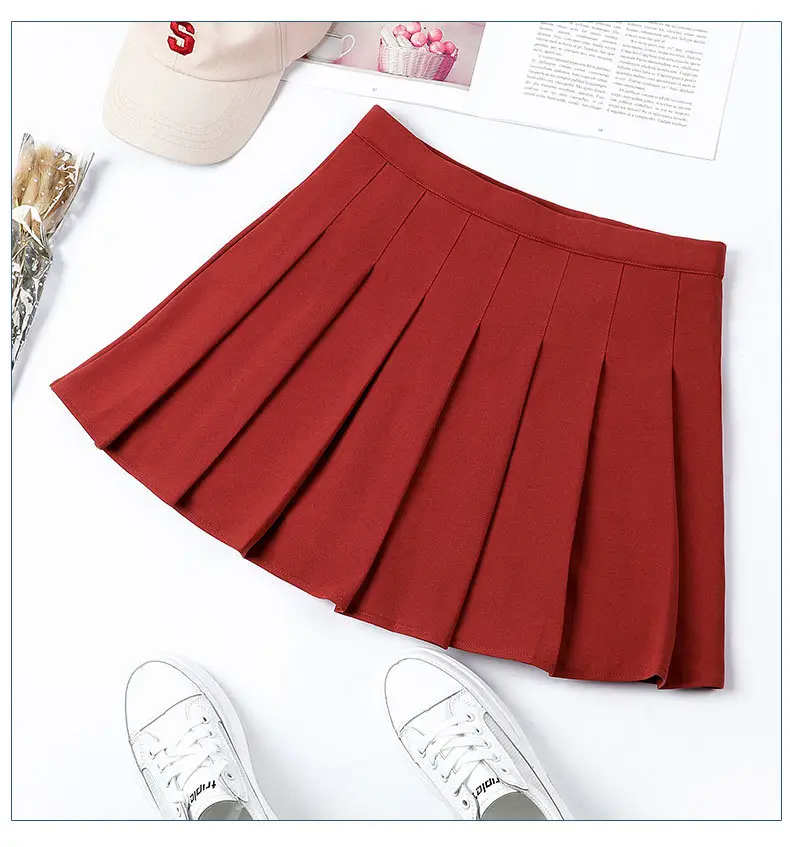 White Xiangmei Pleated Skirt Summer Elastic Waist - Image 2
