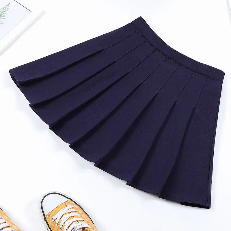 White Xiangmei Pleated Skirt Summer Elastic Waist - Image 5