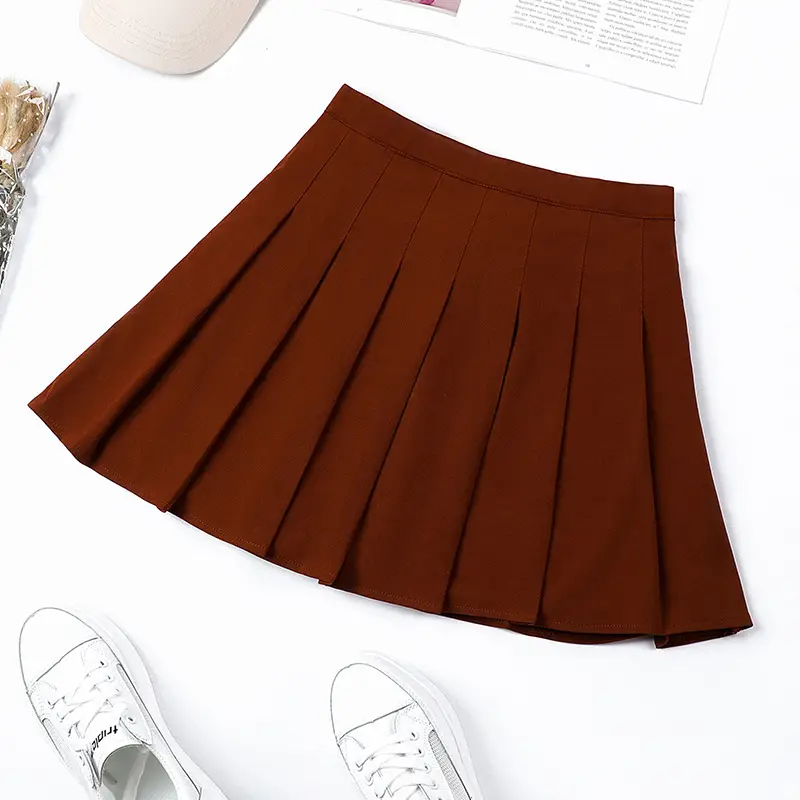 White Xiangmei Pleated Skirt Summer Elastic Waist - Image 7
