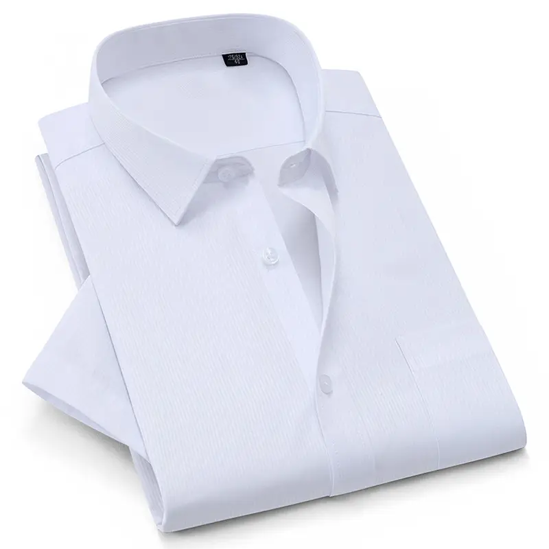 Men's Lavender Cotton Short Sleeve Shirt 2020 - Image 18