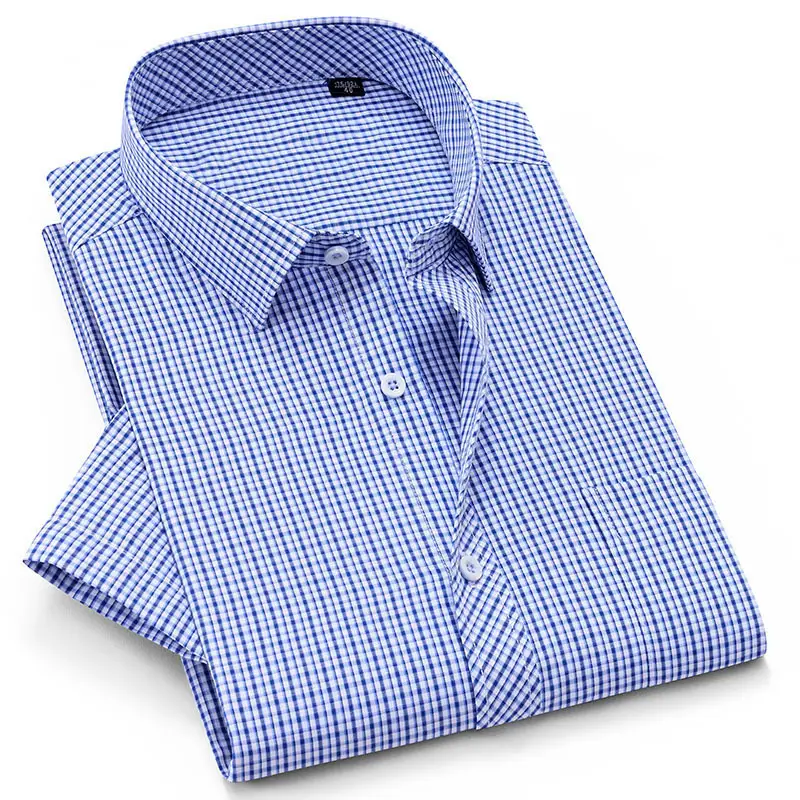 Men's Lavender Cotton Short Sleeve Shirt 2020 - Image 4
