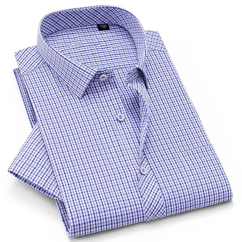 Men's Lavender Cotton Short Sleeve Shirt 2020 - Image 5