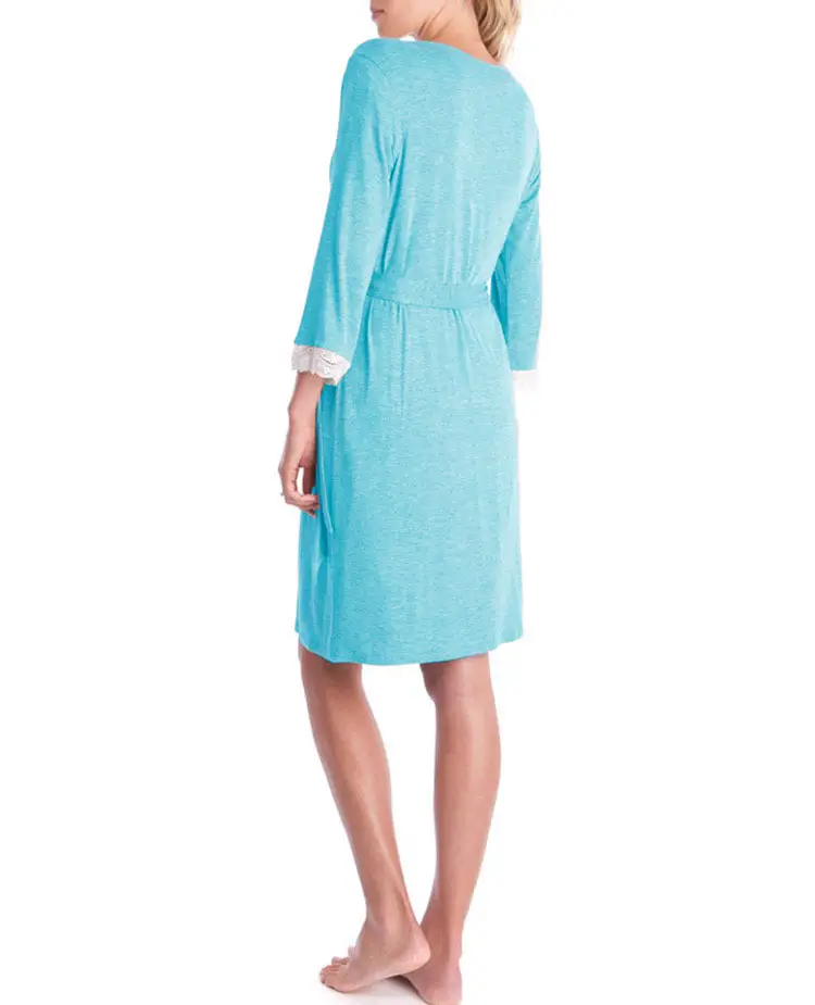 2023 Grey Lace Three Quarter Sleeve Maternity Dress — feature 20
