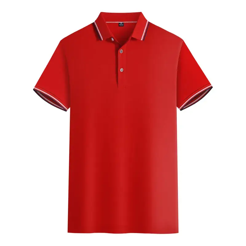 Red Custom Printed Polo Shirt with Logo