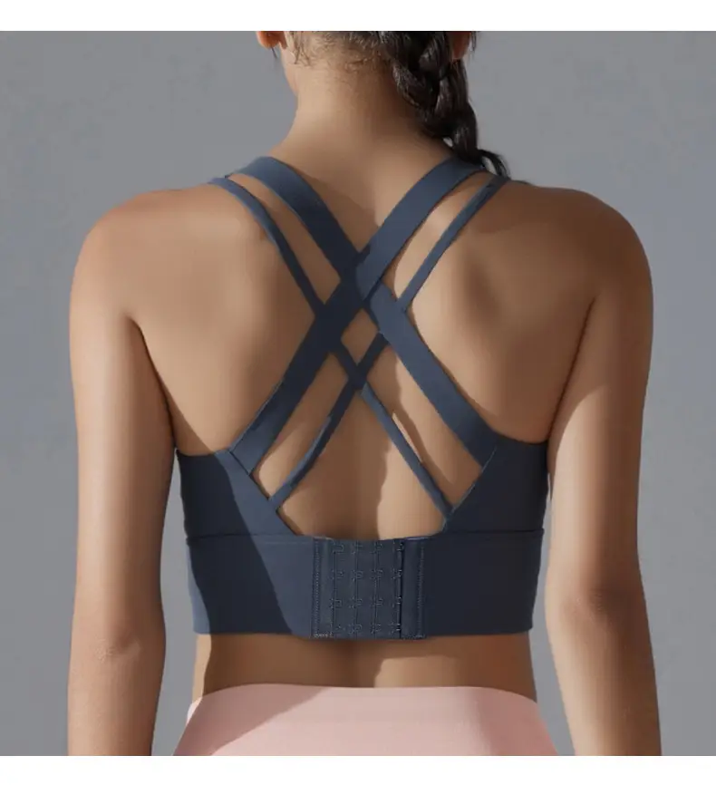 Sports Bra Shock-Proof Running High-Intensity Fitness Vest Style Quick-Drying Large Size Push-Up Beautiful Back Yoga Bra — feature 14