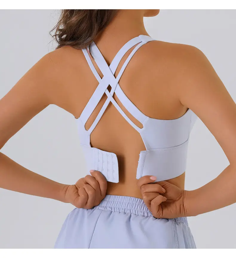 Sports Bra Shock-Proof Running High-Intensity Fitness Vest Style Quick-Drying Large Size Push-Up Beautiful Back Yoga Bra — feature 16