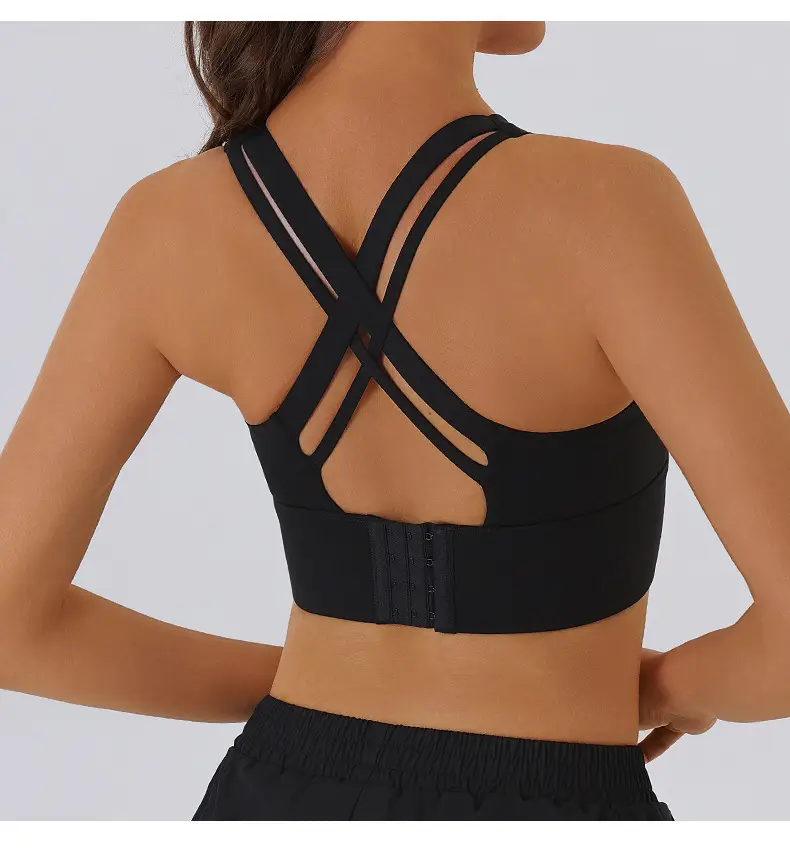 Sports Bra Shock-Proof Running High-Intensity Fitness Vest Style Quick-Drying Large Size Push-Up Beautiful Back Yoga Bra — feature 21