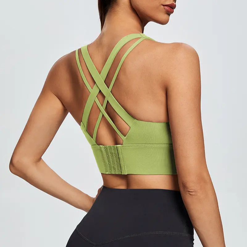 Sports Bra Shock-Proof Running High-Intensity Fitness Vest Style Quick-Drying Large Size Push-Up Beautiful Back Yoga Bra