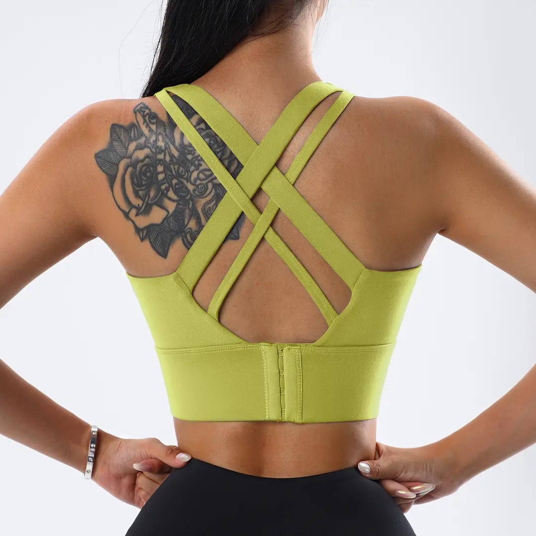 Sports Bra Shock-Proof Running High-Intensity Fitness Vest Style Quick-Drying Large Size Push-Up Beautiful Back Yoga Bra