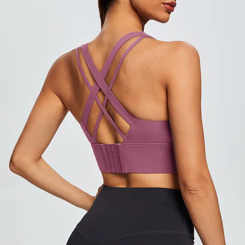 Sports Bra Shock-Proof Running High-Intensity Fitness Vest Style Quick-Drying Large Size Push-Up Beautiful Back Yoga Bra