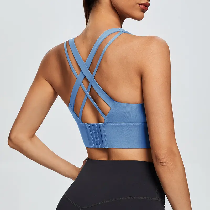 Sports Bra Shock-Proof Running High-Intensity Fitness Vest Style Quick-Drying Large Size Push-Up Beautiful Back Yoga Bra