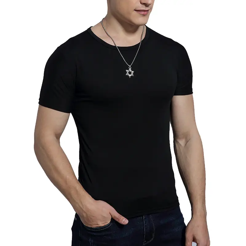 Men's Maroon Short Sleeve T-Shirt 2020 Summer