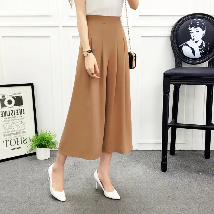 Women Wide Leg Pants Navy Blue High Waist Summer 2025 — feature 11