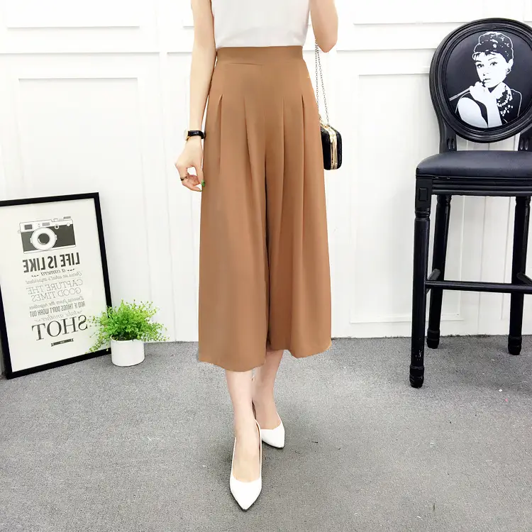 Women Wide Leg Pants Navy Blue High Waist Summer 2025 — feature 14