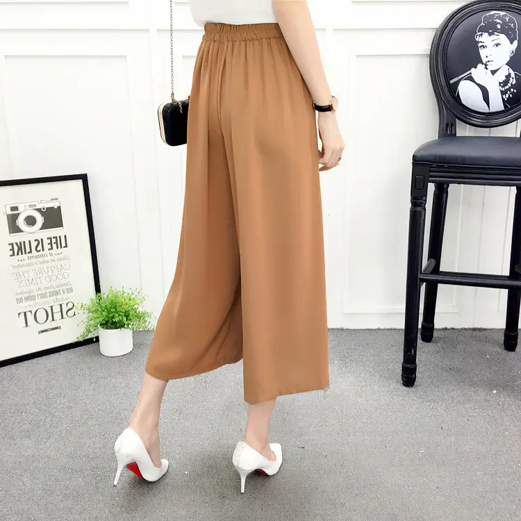 Women Wide Leg Pants Navy Blue High Waist Summer 2025 — feature 16