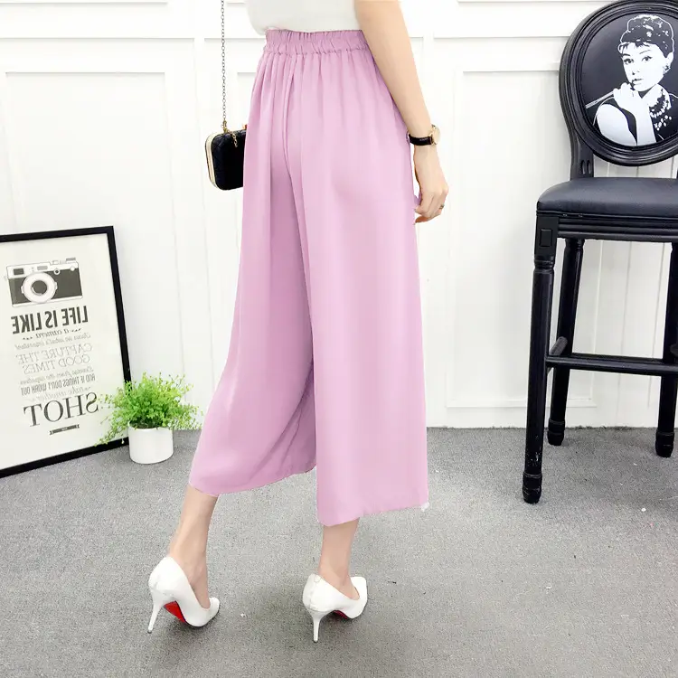 Women Wide Leg Pants Navy Blue High Waist Summer 2025 — feature 21