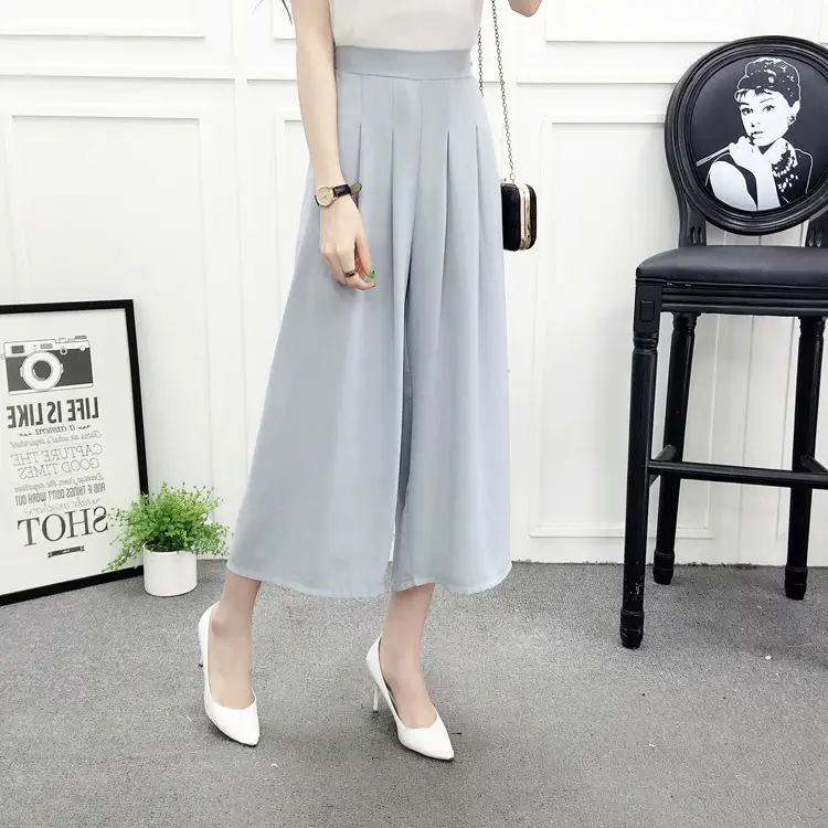 Women Wide Leg Pants Navy Blue High Waist Summer 2025 — feature 25