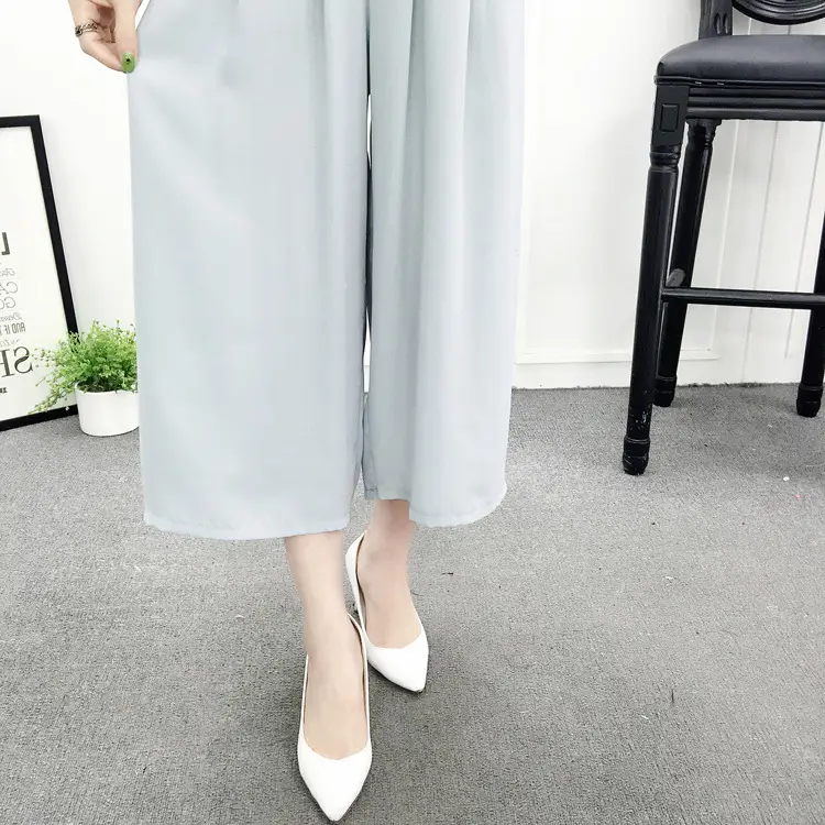 Women Wide Leg Pants Navy Blue High Waist Summer 2025 — feature 29