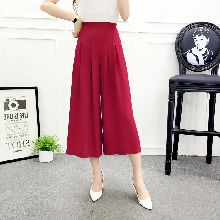 Women Wide Leg Pants Navy Blue High Waist Summer 2025 — feature 36