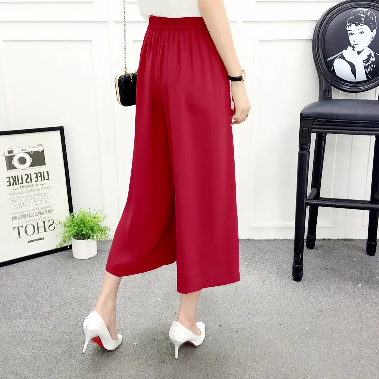 Women Wide Leg Pants Navy Blue High Waist Summer 2025 — feature 39
