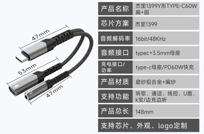 Two-In-One Audio Adapter for Apple & Huawei Type-C — feature 9