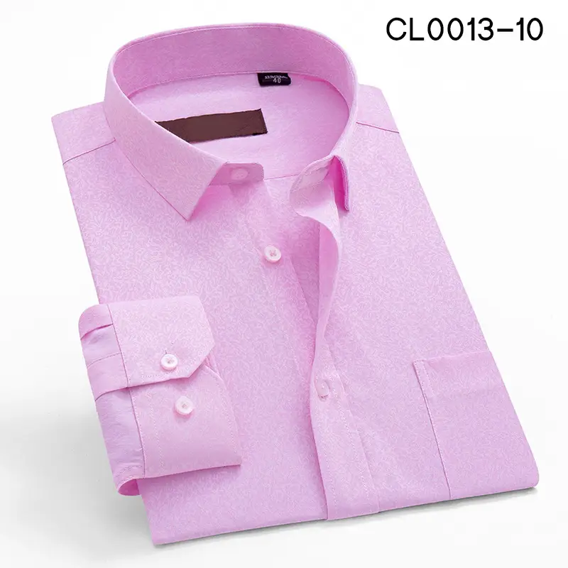 2020 New Arrival Spot Stock Men's Light Blue Long Sleeve Shirt - Image 10