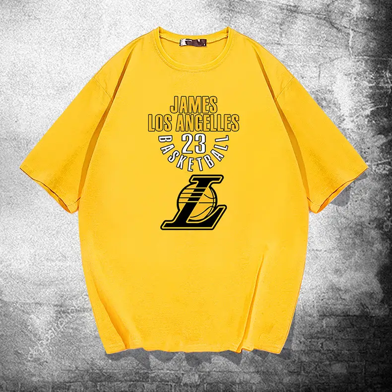 Men's Blue Lakers James No.23 T-Shirt Summer - Image 3