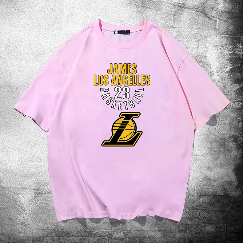 Men's Blue Lakers James No.23 T-Shirt Summer - Image 6