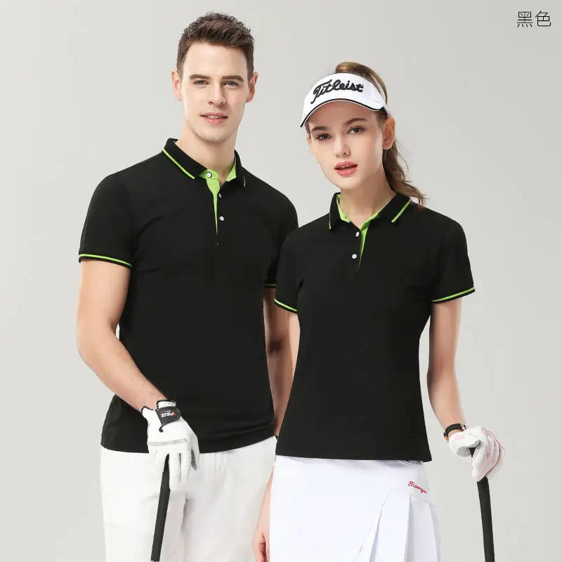 Men & Women Cotton Polo Shirt Grey Blue Embroidered