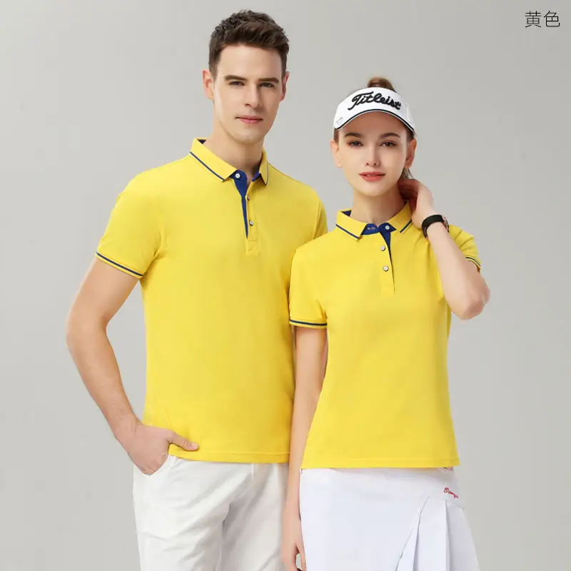 Men & Women Cotton Polo Shirt Grey Blue Embroidered
