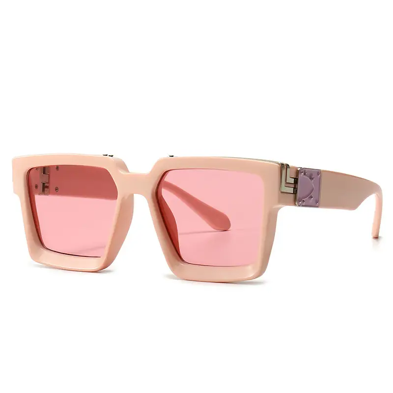 Pink Square Sunglasses for Men Women European American Street Photography - Image 7