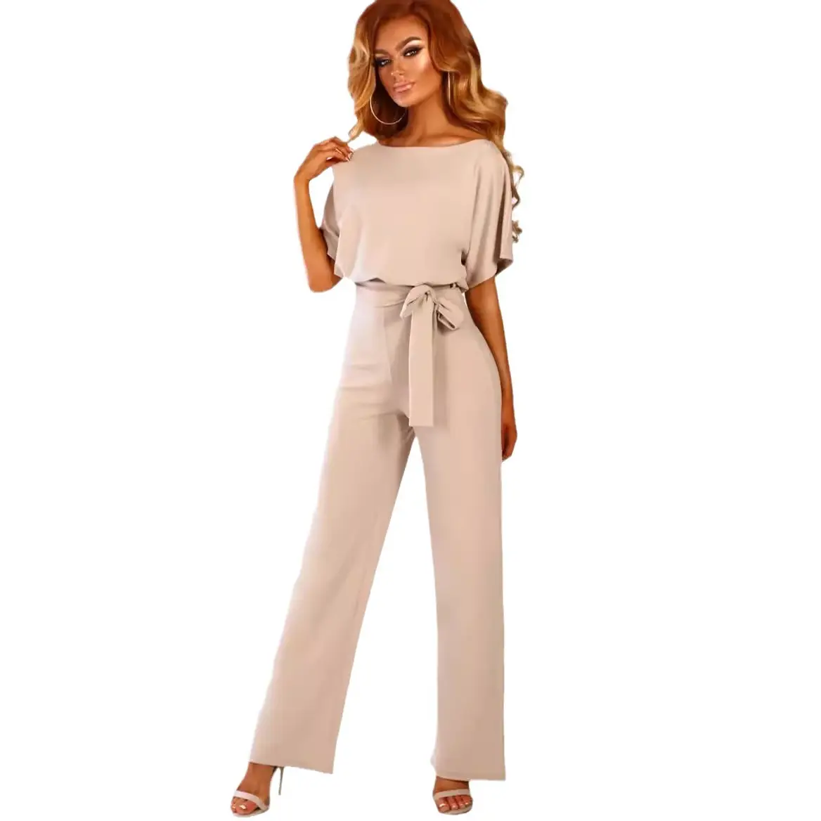 Black Lace-up Button Jumpsuit Women 2019 Spring Summer - Image 12