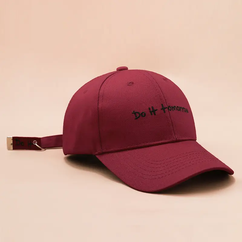 Women's Maroon Embroidered Baseball Cap - Image 2