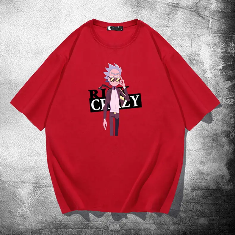 Rick and Morty Red Cotton T-Shirt for Men Women - Image 10