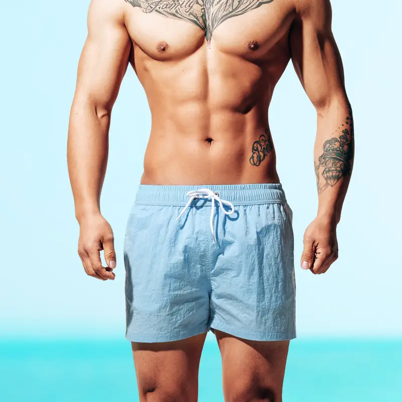 Men's Black Yellow Striped Summer Shorts S6022 - Image 3