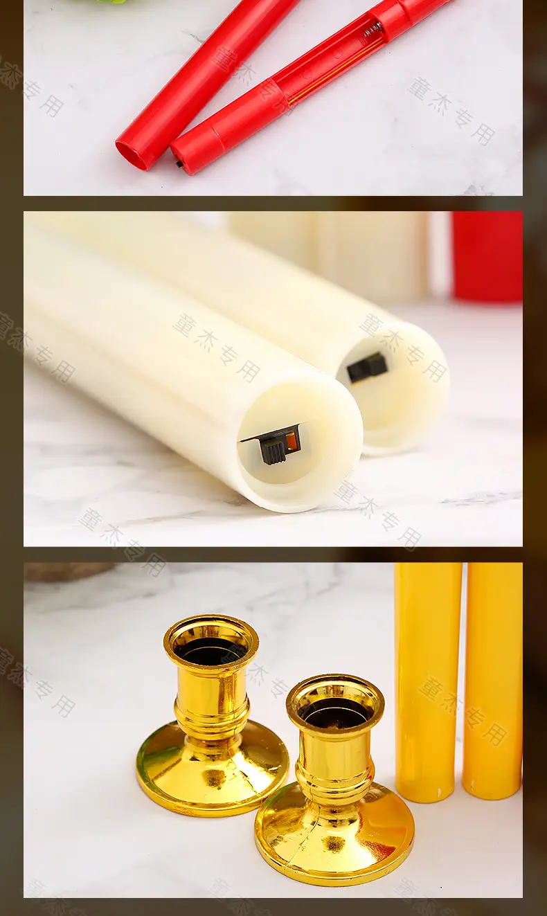 Factory direct long rod electronic candle Buddha blessing candle lamp swing flame simulation smokeless wedding decoration lamp — feature 16