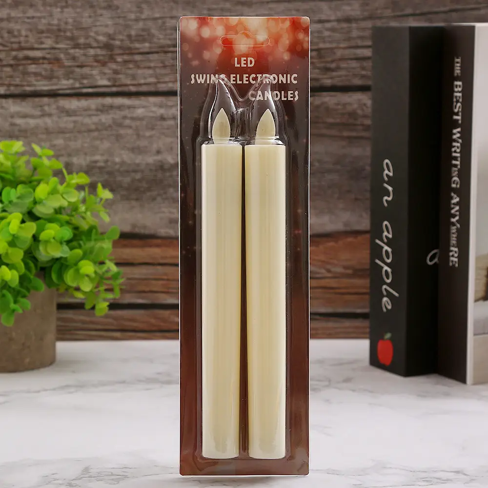 Factory direct long rod electronic candle Buddha blessing candle lamp swing flame simulation smokeless wedding decoration lamp