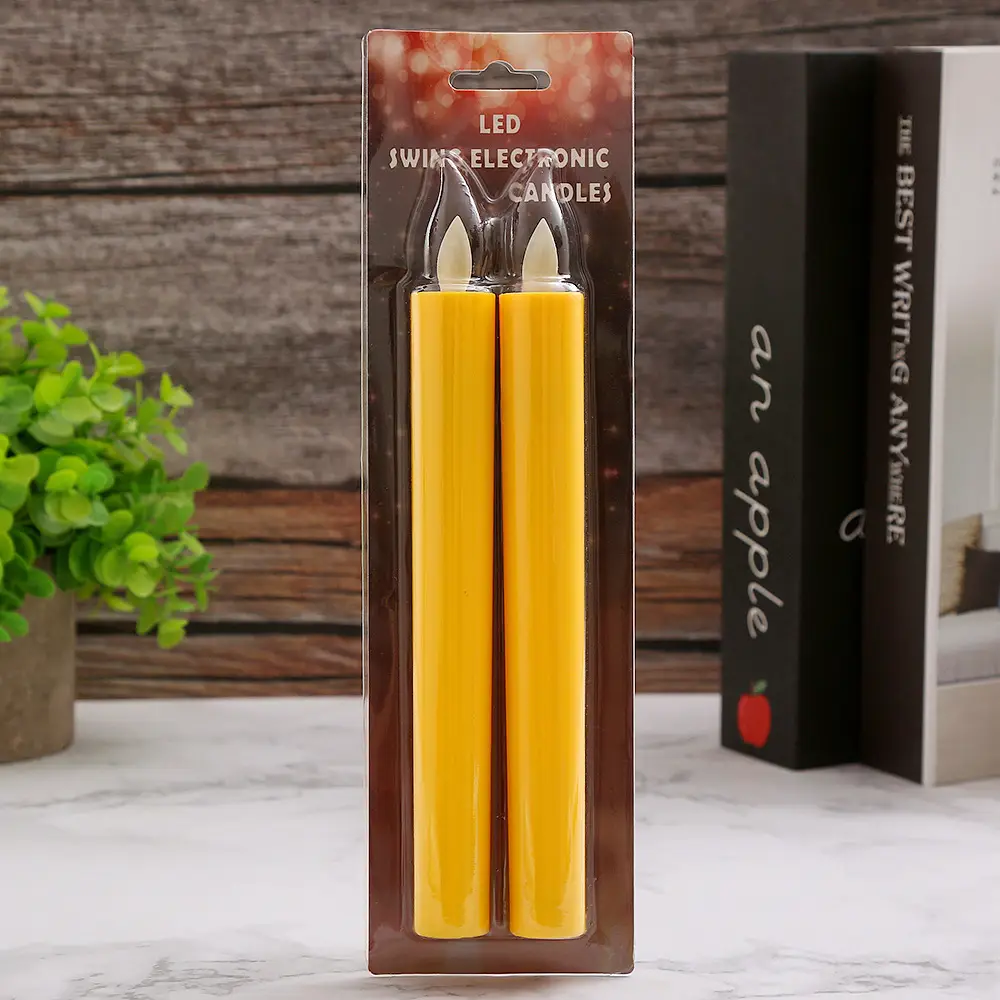 Factory direct long rod electronic candle Buddha blessing candle lamp swing flame simulation smokeless wedding decoration lamp