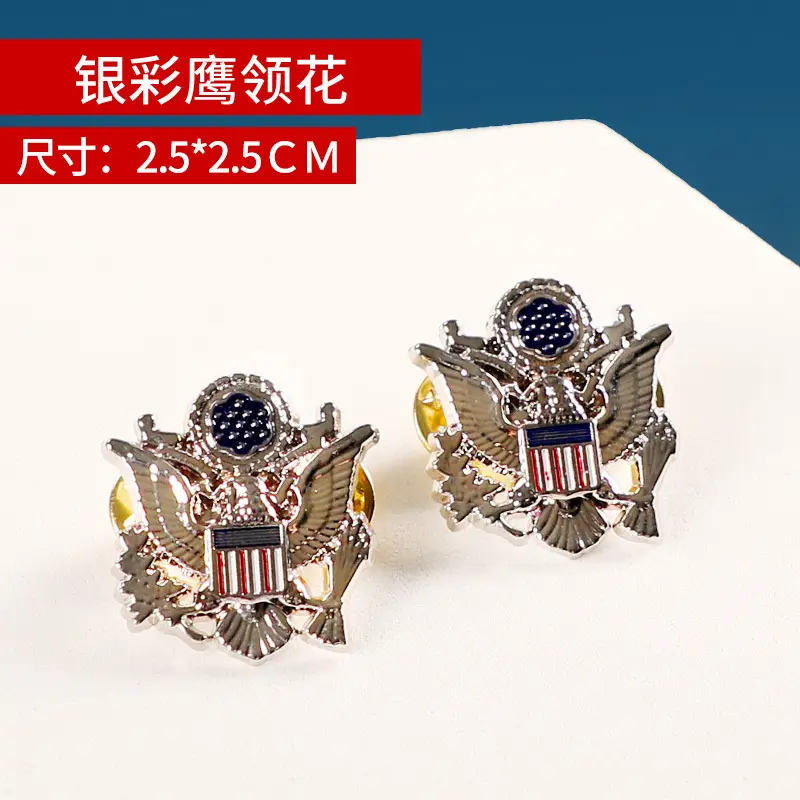 Gold Blue Striped Collar Flower Collar Decor Metal - Image 15