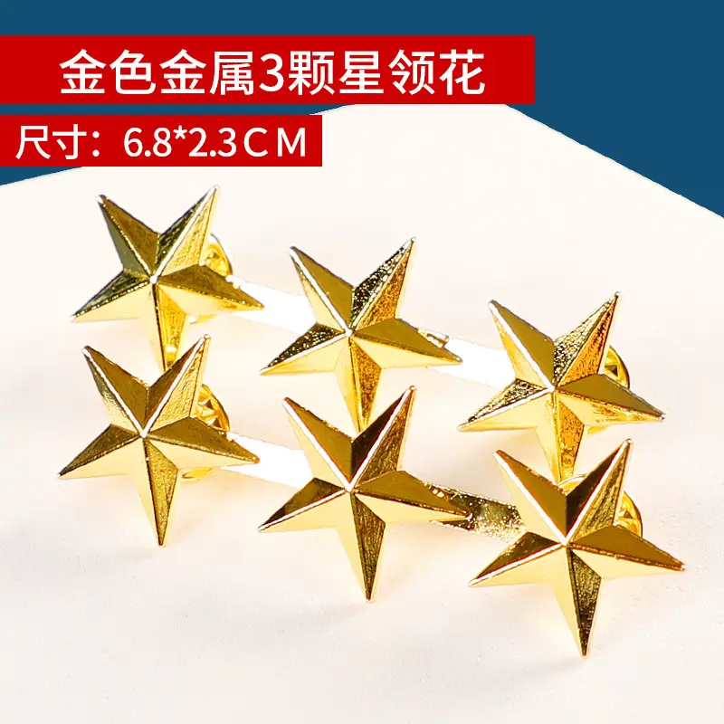 Gold Blue Striped Collar Flower Collar Decor Metal - Image 16