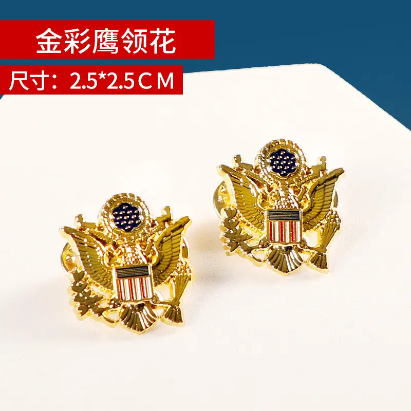 Gold Blue Striped Collar Flower Collar Decor Metal - Image 2