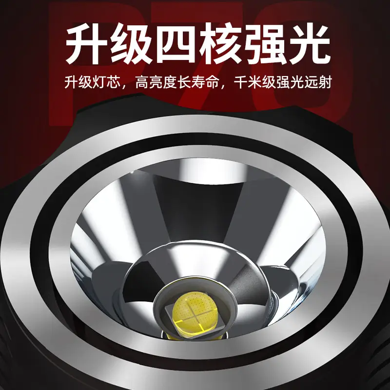 Portable USB Rechargeable Flashlight with LED Light - Image 2